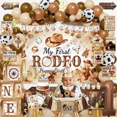 My First Rodeo Birthday Decorations, Wild West Western Cowboy Rodeo 1st Birth…