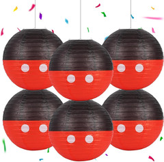6PCS Mouse Themed Party Decorations 11 3/4” Paper Lanterns Hanging Design – Idea