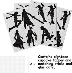 Dessert Cupcake Topper Game Player Cosplay Play Gaming Sports Party Theme Decor