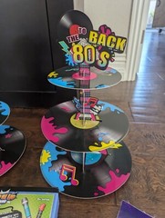 80s theme birthday party decorations lot props cupcake stands posters