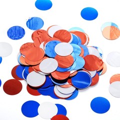 300 PCS Red White Blue Table Confetti Party Decorations Metallic 1.2 Inch