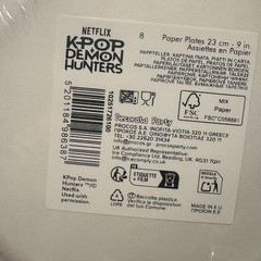 K-Pop Demon Netflix’s Party bundle -plates, cups, banner, tablecloth.