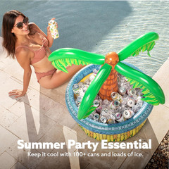 28” Inflatable Palm Tree Cooler Luau Beach Party Tub Holds 100 Cans w/ Ice Fun!!
