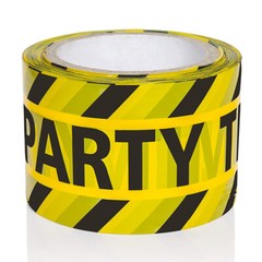 Party Time Tape for Construction-Themed Parties Tear Resistant Design 3″ x 300′