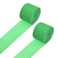 Crepe Paper Grass Green Paper Streamers – 1.8 Inch x 82 Feet / 2 Roll