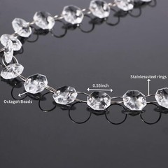 33 Feet Hanging Clear 14Mm Daimond Acrylic Crystal Garland for Manzanita Tree Ce