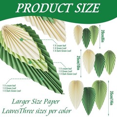 Fans Party Decorations Green Leaves for Decoration Palm Leaves Party Decorati…