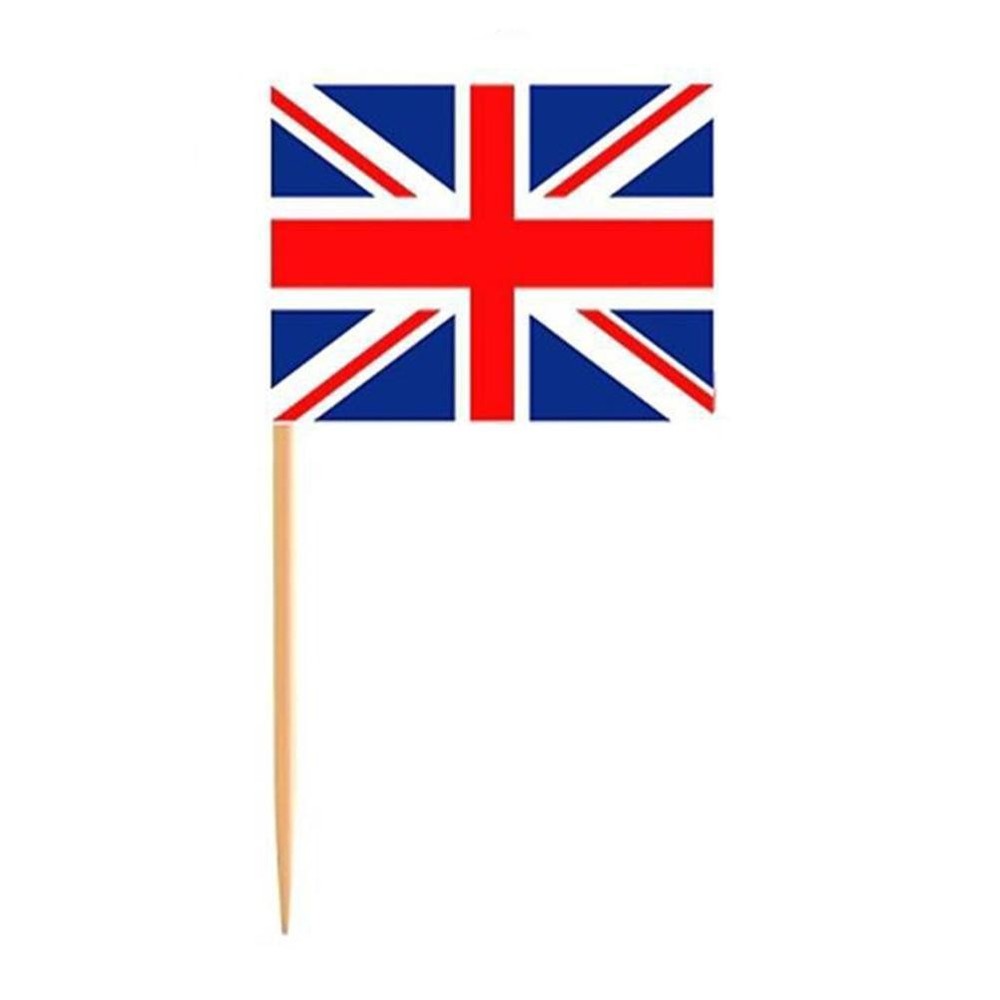 100PCS British Union Jack Cake Toppers