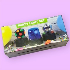 Global Gizmos Party Light Set Disco Ball Mirror Ball Police Light Brand New