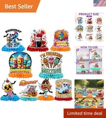 Ghosts and Pumpkins: 9Pcs Summer Halloween Table Centerpieces for Fun Parties