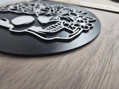Floral Skull Wall Art Gothic Home Decor Sugar Skull Gift