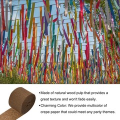 Crepe Paper Roll, Brown Crepe Paper Streamers Sheets, for Party Streamer Deco…