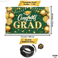 XtraLarge Congrats Grad Banner – 72×44 Inch, Congratulations Banner | Grad Backd