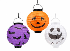 1 x Random Halloween LED Lantern Bat Ghost Pumpkin Hanging Party Decoration