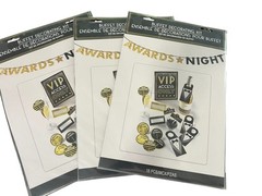 New Awards Night Buffet Party Decorations Gold Black 3 Pack Of 18 Pieces Each