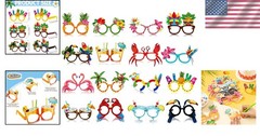 Hawaiian Party Glasses Bulk 32 Pack Summer Luau Pool Beach Props Cool Sunglasses