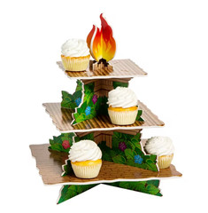 Tiki Torch Cupcake Stand Tropical Party Dessert Display Free Ship US