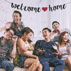 Banner Small Black Glitter Homecoming Party Sign Military Army Family Theme