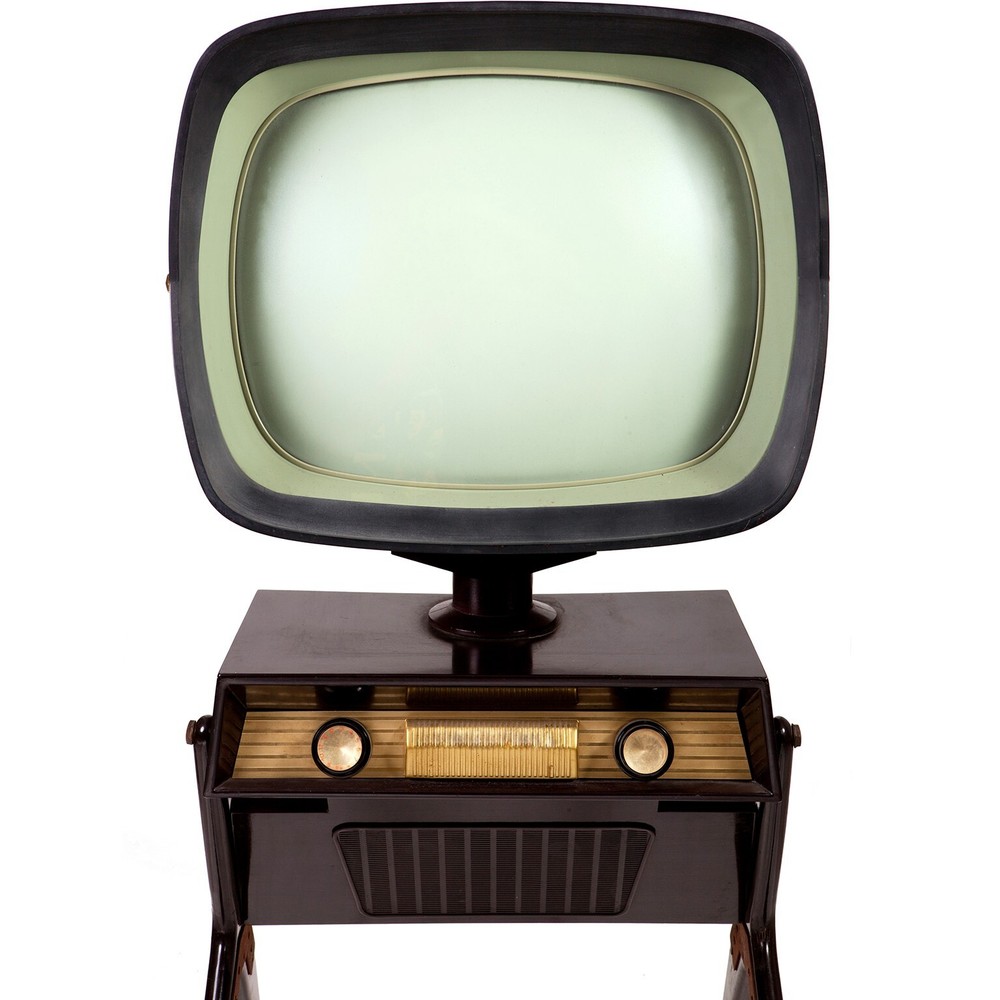 SP03043 Vintage TV Set Black and White Cardboard Cutout Standee Standup