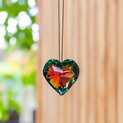 12Pcs 45MM Crystal Heart Suncatcher Rainbow Maker Wedding Party Decr, mix color