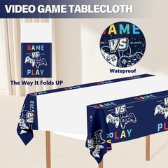 Video Game Party Supplies Set 194pcs Serves 24 Guest Birthday Decorations
