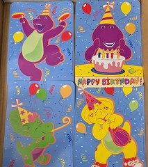 DesignWare Barney & Friends Birthday Print Decorations Set Multicolor Paper