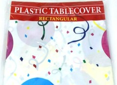 Happy Birthday Party Plastic Table Cover by Gam Associates Nos Made in USA