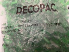 DecoPac Shamrock Puffy Glitter Cupcake Rings 144 Pack St. Patrick’s Day READ NEW