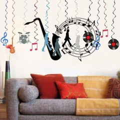 Rock and Roll Party Decorations 60s Retro Music Streamers Hanging…