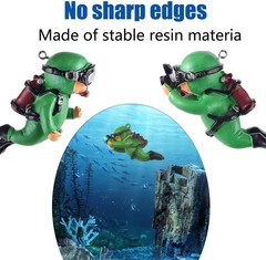 2-Pack Tank Decorations, Cute Little Diver, Aquarium Decoration Accessories Orna