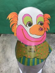 Vintage Clown Paper Party Hat – My Name – Unique Industries – RARE – Fast Ship!