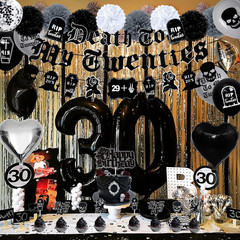 Death to My 20S 30Th Birthday Decorations, Rip to My 20S Birthday Set | Includes