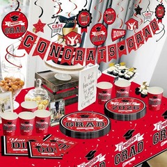 Complete 2026 Graduation Decor – 265 Disposable Pieces for Memorable Parties