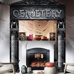3 Pcs Halloween Cemetery Archway Halloween Cemetery Door Banners Decorations …