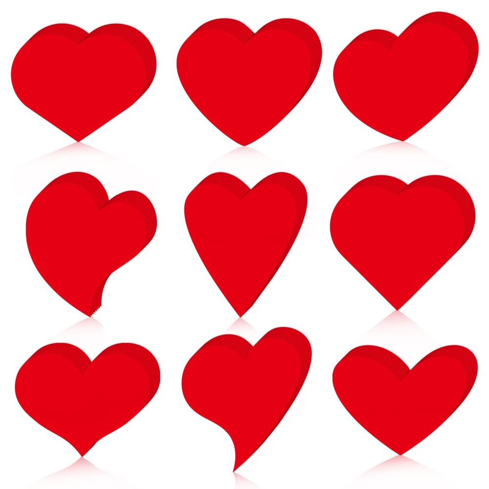 180 Pcs 3.5 Inch Heart Paper Cutouts Assorted Colors Valentines Day Classroom