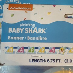 Pinkfong Nickelodeon~Baby Shark~ Banner Birthday Party Banner~Lot Of 3 New