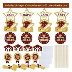 Graduation Decorations Maroon Gold Class of 2025/Maroon Gold Graduation Party…