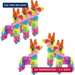 4E’s Novelty 6 Pieces Mini Pinata 4×7″ – Fiesta Party Decorations, Mexican Cinco