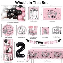 240pcs Bad The Bone Party Decorations Girl, Bad The Bone Party Decorations wi…