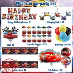 CVCXFParty Cartoon Birthday Decor Set