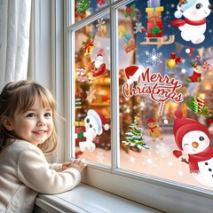 168 Pcs Christmas Window Decorations – Merry Clings for Red