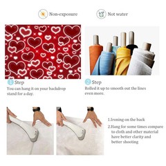 Red Heart Photo Backdrop 8x6FT Valentines Decorations Early 2000s Background …