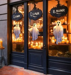 Halloween Glowing Ghost Light Outdoor Decor Garden Prop Party Home Hanging Decor