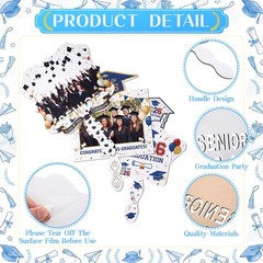 12 Pcs Custom Graduation Sublimation Blank Fans with Handle, Class of 2026 Pe…