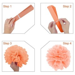 33pcs Party Decorations Supplies Set, Lanterns Tissue Pom Poms Flowers Tassel…
