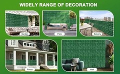 3M Artificial Green Leaf Fence Panel Faux Privacy Screen Garden Balcony Outdoor
