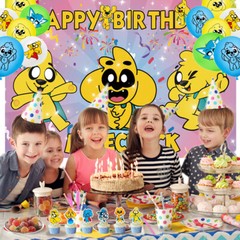 Mikecrack Party Supplies Party Decor Set Plates Balloons Cake Toppers Banner