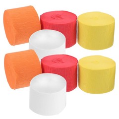 8Pcs Italian Colored Crepe Paper for Party Hanging Streamers Reusable Decor