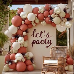 Dusty Pink Balloon Garland Double Stuffed Mauve Pink Balloons Pearl White San…