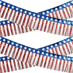 2 Pack Patriotic Streamers – 10 FT Red, White & Blue for July 4th Celebrations